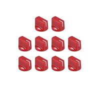 sourcing map 10Pcs 6.4mm Shaft Hole Guitar Ampere Effect Pedal Knobs Pointer Control Knobs with Set Screw Red