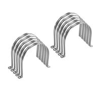 sourcing map 10pcs 6 Inch 150mm Conduit Clamps, M150 U Tube Pipe Clamp, Stainless Steel Rigid Pipe Strap, U Shaped Bracket with Two Hole for Pipe Tube Hose Wire Cord Fixing
