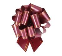 sourcing map 10pcs 6 Inch Large Pull Bow Metallic Wine Red Gift Wrapping Bows with Gold Edge for Wedding Baskets Presents Christmas