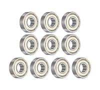 sourcing map 10pcs 6000ZZ Bearing 10x26x8mm, Chrome Steel Double Shielded Precision Bearing, Lubricated Deep Groove Ball Bearings, P6 (ABEC 3)