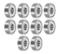 sourcing map 10pcs 608ZZ Miniature Deep Groove Ball Bearings 8x22x7mm Double Shielded Bearings for Electric Motor, Home Appliances, Garden Machinery, P5 (ABEC 5)