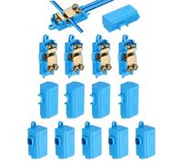 sourcing map 10Pcs 60A 400V Wiring Splicing Terminal Connectors, 17-10AWG Wire Electrical Connectors Nuts Assortment Kit, T-Tap Blue Quick Disconnect Compact Splicing ZK-T1