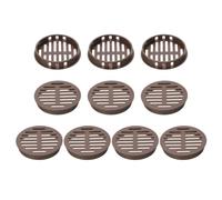 sourcing map 10Pcs 60mm/2.4in Air Vents Circular Soffit Vents, Drak Brown Plastic Soffit Vent Cover for Bathroom Home, Office, Kitchen, Cabinet, Wardrobe