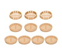sourcing map 10Pcs 60mm/2.4in Air Vents Circular Soffit Vents, Orange Plastic Soffit Vent Cover for Bathroom Home, Office, Kitchen, Cabinet, Wardrobe