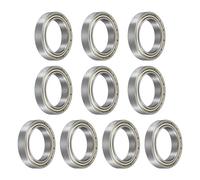 sourcing map 10pcs 6805ZZ Bearing 25x37x7mm, Chrome Steel Double Shielded Precision Bearing, Lubricated Deep Groove Ball Bearings, P6 (ABEC 3)