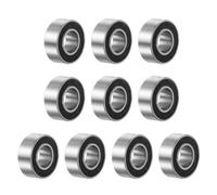 sourcing map 10pcs 686-2RS Miniature Deep Groove Ball Bearings 6x13x5mm Black Rubber Sealed Bearings for TRX4 1/10 RC Cars Trucks, 3D Printer, P6 (ABEC 3)