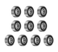 sourcing map 10pcs 695-2RS Bearing 5x13x4mm, Chrome Steel Double Rubber Seals Miniature Bearing, Lubricated Deep Groove Ball Bearings, P6 (ABEC 3)