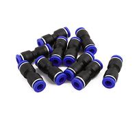 sourcing map 10Pcs 6mm Dia 2 Way Straight Tube Hose Pneumatic Air Fitting Push in Connector