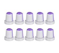 sourcing map 10Pcs 6mm Shaft Hole Knob for Speaker Effect Pedal Amplifier Grey Potentiometer Knob Purple Mark