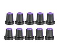 sourcing map 10Pcs 6mm Shaft Hole Knob for Speaker Effect Pedal Amplifier Potentiometer Knob Purple Mark 17mm Height