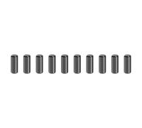 sourcing map 10Pcs 6mm x 14mm Dowel Pins, 304 Stainless Steel Cylindrical Shelf Support Pegs Chamfered End Pin Rod Fasten Elements Metal Shelf Pegs, Black