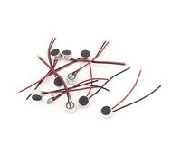 sourcing map 10pcs 6mm x 3.5mm Mini Electret Microphone Condenser Pickup w Lead