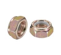 sourcing map 10Pcs 7/16"-20 Nylon Insert Hex Lock Nuts, Carbon Steel Self-Locking Nylon Insert Stop Nut for Industrial Construction Fasteners, Color Zinc&White