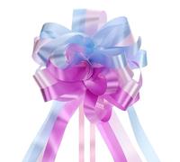 sourcing map 10pcs 7 Inch Large Big Pull Bow Car Gift Wrapping Bows Ribbon for Wedding Car Baskets Presents Christmas Bow, Pink/Blue