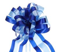 sourcing map 10pcs 7 Inch Large Big Pull Bow Car Gift Wrapping Bows Ribbon for Wedding Car Baskets Presents Christmas Bow, Blue/Light Blue