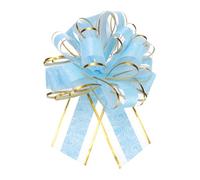 sourcing map 10pcs 8 Inch Large Pull Bow Gift Wrapping Bows Ribbon Organza Light Blue for Wedding Baskets Presents Christmas Valentine's Day Party