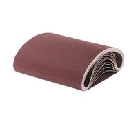 sourcing map 10pcs 8" x 19" Sanding Belts 120 Grits Aluminum Oxide Abrasive Belt Sander Paper Sanding Papers for Metal Wood Grinding Polishing, Reddish Brown