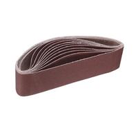 sourcing map 10pcs 80 Grits Aluminum Oxide Sanding Belts 4" x 36" Ring Abrasive Belts Metal Polished Sandpaper for Belt and Disc Sander