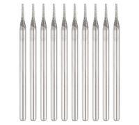 sourcing map 10pcs 80 Grits Diamond Hole Saw Cylindrical Head Grinding Drill Bits 0.9mm Cylinder Head Carving Drilling Hole Tools with 2.35mm(3/32") Shank for Gems Glass Agate Jade Emerald