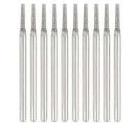 sourcing map 10pcs 80 Grits Diamond Hole Saw Cylindrical Head Grinding Drill Bits 1.3mm Cylinder Head Carving Drilling Hole Tools with 2.35mm(3/32") Shank for Gems Glass Agate Jade Emerald