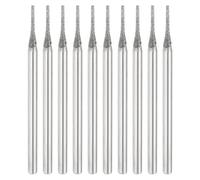 sourcing map 10pcs 80 Grits Diamond Hole Saw Cylindrical Head Grinding Drill Bits 1mm Cylinder Head Carving Drilling Hole Tools with 2.35mm(3/32") Shank for Gems Glass Agate Jade Emerald