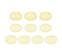 sourcing map 10Pcs 80mm/3.1in Air Vents Circular Soffit Vents, Yellow Plastic Soffit Vent Cover for Bathroom Home, Office, Kitchen, Cabinet, Wardrobe