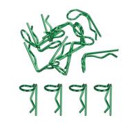 sourcing map 10pcs 90-Degree Angle RC Body Clips Bent Springy R Pins 20x1.2x10mm for All 1/8 1/10 1/12 Scale Model RC Car Crawler Truck,Shell Replacement Parts(Green)