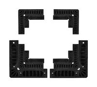 sourcing map 10pcs 90 Degree Positioning Squares Set 3 Sizes 3"/4"/6" (80/100/150mm) Right Angle Corner Clamps Woodworking Tools for Cabinets Picture Frames and Boxes, Black