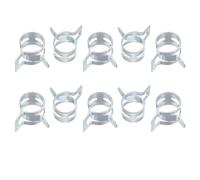 sourcing map 10pcs 9mm Spring Band Type Action Fuel/Silicone Vacuum Hose Pipe Clamp Low Pressure Air Clip Clamp, Zinc Plated