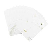 sourcing map 10Pcs A4 Mulberry Paper, Natural Wood Fiber Semi-Prepared Rice Paper Sheets Handmade Decoupage Art Tissue for Calligraphy DIY Writing Scrapbooking, Yellow Flower Leaves 8.3"x11.7"