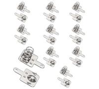 sourcing map 10Pcs AA Battery Spring Metal Contact Plate 13 x 11mm Positive Negative Unipolar Conversion Nickeling Plate for Battery Holder and Electronic Toys, One Way