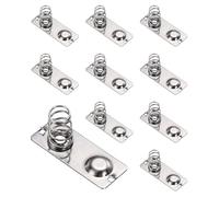 sourcing map 10Pcs AAA Battery Spring Metal Contact Plate 21.4 x 8mm Positive Negative Bipolar Conversion Nickeling Plate for Battery Holder and Electronic Toys, One Way