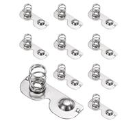sourcing map 10Pcs AAA Battery Spring Metal Contact Plate 21 x 7.8mm Positive Negative Bipolar(inner circle) Conversion Nickeling Plate for Battery Holder and Electronic Toys, One Way