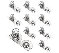 sourcing map 10Pcs AAA Battery Spring Metal Contact Plate 21 x 8mm Negative Positive Bipolar(inner circle) Conversion Nickeling Plate for Battery Holder and Electronic Toys, One Way