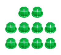 sourcing map 10Pcs ABS and Copper Potentiometer Knobs 1/4" Volume Tone Control Top Hat Knob for Guitar Instruments Audio Mixer Amplifier Green