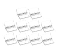 sourcing map 10Pcs Acrylic Hinges 30x35mm Clear Folding Hinge with Stainless Steel Shaft Transparent Hardware Hinge for Cabinet Drawer