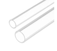 sourcing map 10pcs Acrylic Pipe Clear Rigid Round Tube 10mm 12mm ID 16" for Lamps and Lanterns, Water Cooling System - 406mm