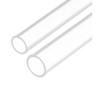 sourcing map 10pcs Acrylic Pipe Clear Rigid Round Tube 8mm 10mm ID 16" for Lamps and Lanterns, Water Cooling System - 406mm