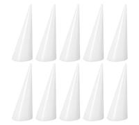 sourcing map 10Pcs Acrylic Ring Display Holder Solid Cone Shape Jewelry Showcase Stand Wedding Rings Organizer for Jewelry Store Bedroom (White)