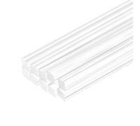 sourcing map 10pcs Acrylic Square Rods 3/16" x 12" Clear Acrylic Dowel Rods Sticks Acrylic Plastic Sticks Strip for DIY Crafts Lighting Gardening Decorations - 5mm x 300mm
