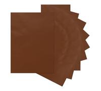 sourcing map 10Pcs Adhesive Vinyl Sheets Bundle, 8.3" x 12" Self Adhesive Vinyl Matte Metallic Stickers for Cutting Machines Party Decoration Car Decal, Brown