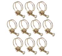 sourcing map 10pcs Adjustable Double Wire Hose Clamp 25-29mm Carbon Steel Wire Hose Clips Pipe Tube Clamps for Dust Collection Rubber PVC Pool Pump Hose