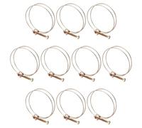 sourcing map 10pcs Adjustable Double Wire Hose Clamp 77-82mm Carbon Steel Wire Hose Clips Pipe Tube Clamps for Dust Collection Rubber PVC Pool Pump Hose