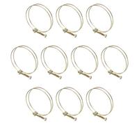 sourcing map 10pcs Adjustable Double Wire Hose Clamp 82-87mm Carbon Steel Wire Hose Clips Pipe Tube Clamps for Dust Collection Rubber PVC Pool Pump Hose