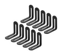 sourcing map 10Pcs Adjustable L-Shape Corner Brace with Slot, 2.28 x 2.28 Inch Stainless Steel Slotted Right Angle Corner Bracket for Wooden Furniture Cabinet, Black