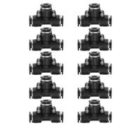 sourcing map 10pcs Air Line Fitting g 3/16" Push to Connect Branch Tee Pneumatic Quick Union 3 Way Air Line Hose for Water Air Oil Pipe