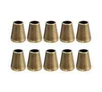 sourcing map 10Pcs Alloy Bell End Stoppers, 14mm x 12mm Cord Ends Lock Toggle Cap End Stopper Rope Fasteners for Clothes Backpack Drawstring, Bronze
