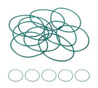 sourcing map 10Pcs AS568 AS-034 Fluorine Rubber O-Ring, 70A Durometer, 2-1/8" ID, 2-1/4" OD, 1/16" Width Sealing Gasket for Automotive Machine Pipe Valves, -20°C-230°, Green