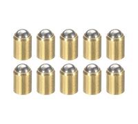 sourcing map 10pcs Ball Point Spring Plungers 3x4mm Brass No Step Positioning Beads Ball Spring Plungers Ball Catch Latch for Door Cupboard Mechanical Devices Furniture