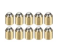 sourcing map 10pcs Ball Point Spring Plungers 8x9mm Brass No Step Positioning Beads Ball Spring Plungers Ball Catch Latch for Door Cupboard Mechanical Devices Furniture